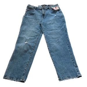 New Joe Fresh Jeans Sz 16W Medium Wash Stretch Denim High Rise Straight Leg NWT